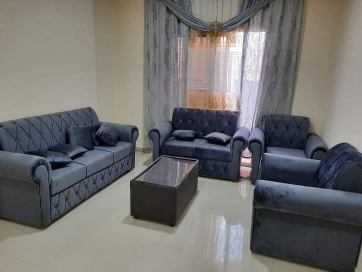 Elegant velvet Sofa set 3+2+1+1